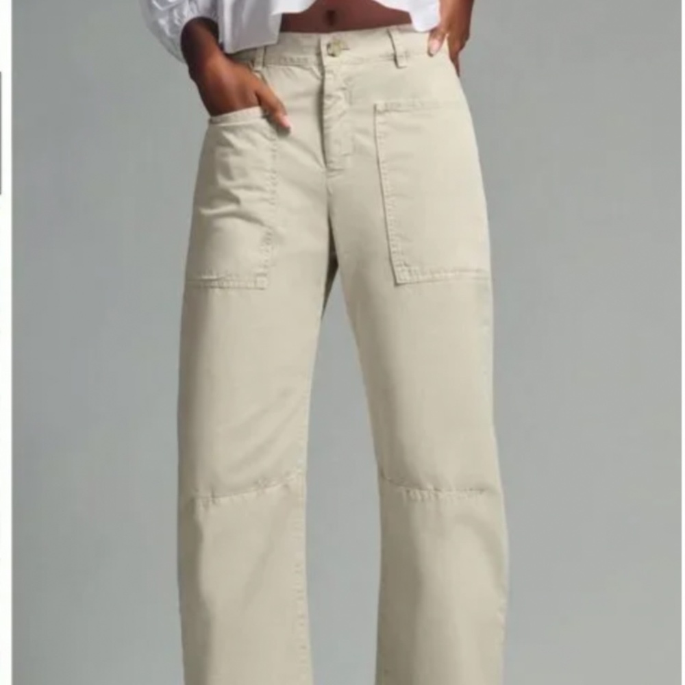 Velvet by Graham & Spencer Brylie Sanded Twill Utility Barrel Pants